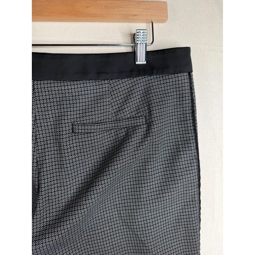 Banana Republic Geometric Print Dress Pants size 10 Short Black/Gray/White